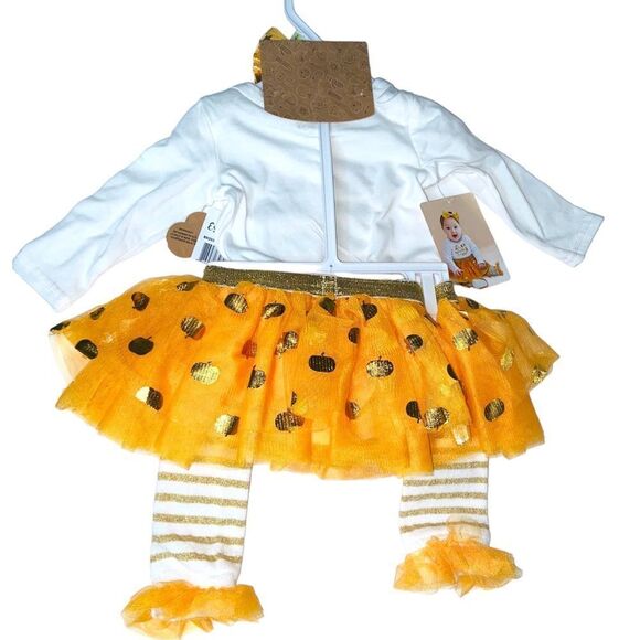 NWT Baby Essentials 4pc “So Thankful” Outfit Fall Harvest Thanksgiving Set 3M - Picture 4 of 13